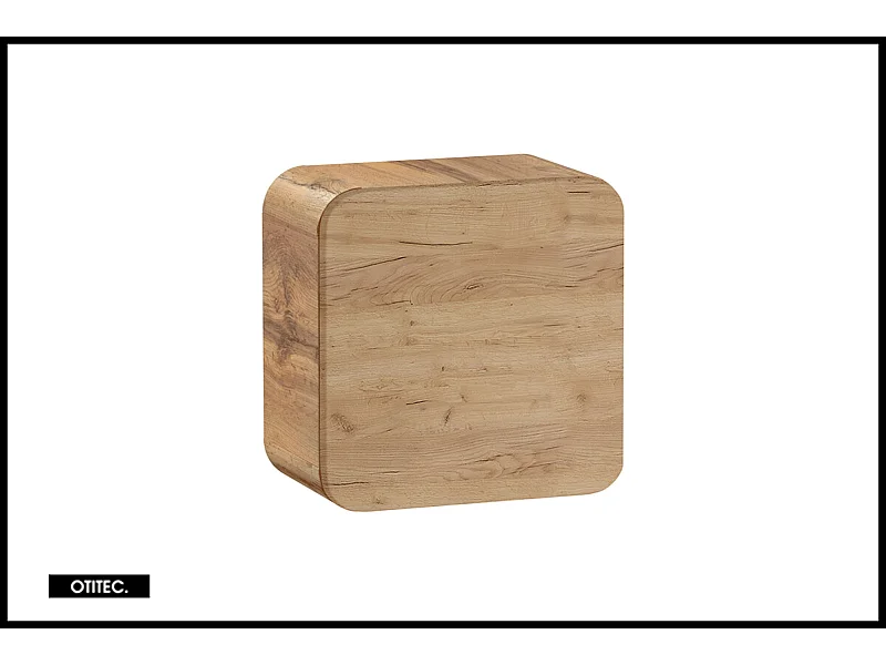 Cube de rangement haut de salle de bain - 35x35 cm - Oak - 1 porte - PASTI CRAFT