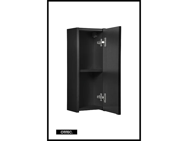 Meuble haut de salle de bain - 55 cm - Noir Mat - VOLTA