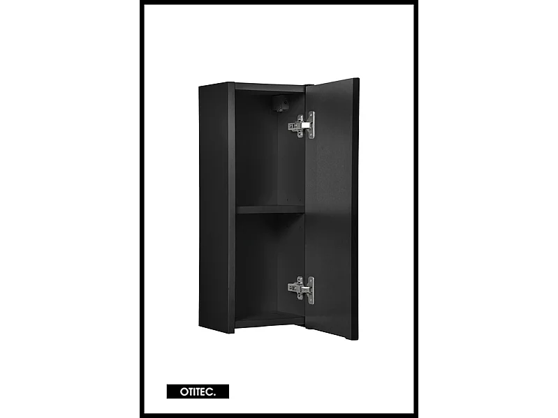 Meuble haut de salle de bain - 55 cm - Noir Mat - VOLTA