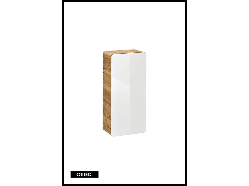 Meuble haut de salle de bain de 75 cm - Blanc - 1 porte - PASTI WHITE