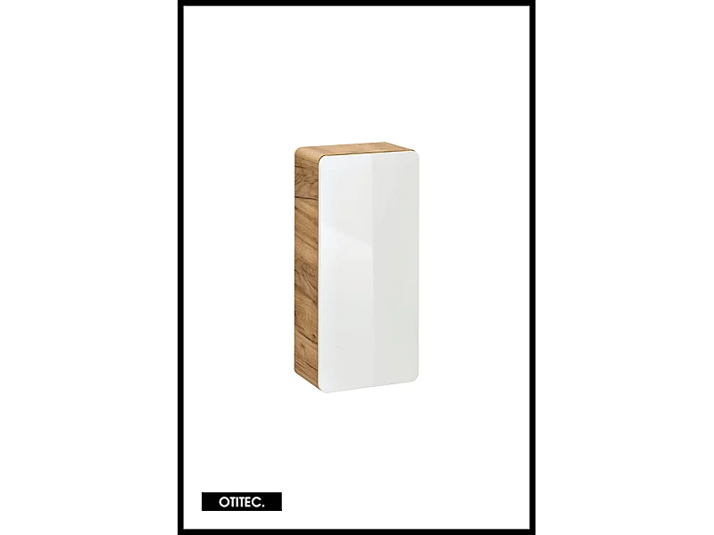 Meuble haut de salle de bain de 75 cm - Blanc - 1 porte - PASTI WHITE