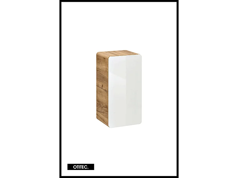 Meuble haut de salle de bain de 70 cm - Blanc - 1 porte - PASTI WHITE