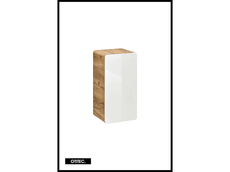Meuble haut de salle de bain de 70 cm - Blanc - 1 porte - PASTI WHITE