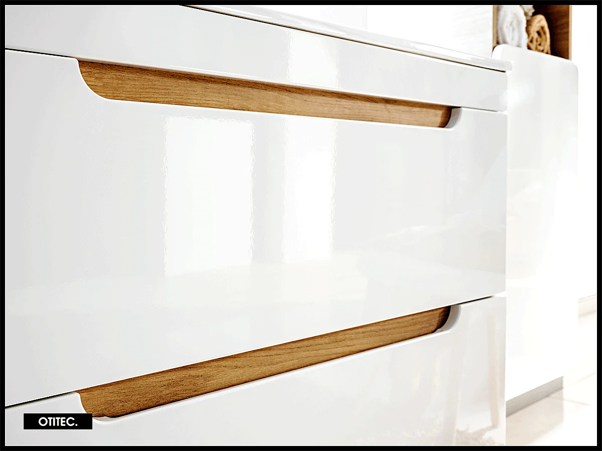 Meuble haut de salle de bain de 70 cm - Blanc - 1 porte - PASTI WHITE