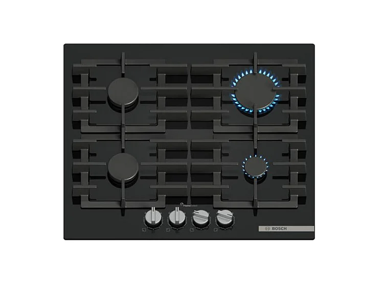 Table gaz verre trempé, 60 cm, SER6, verre trempé, fonte (individuel) a BOSCH - PPP6A6I40