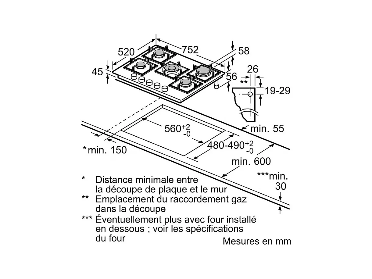 Table verre SIEMENS EP7A6QI40