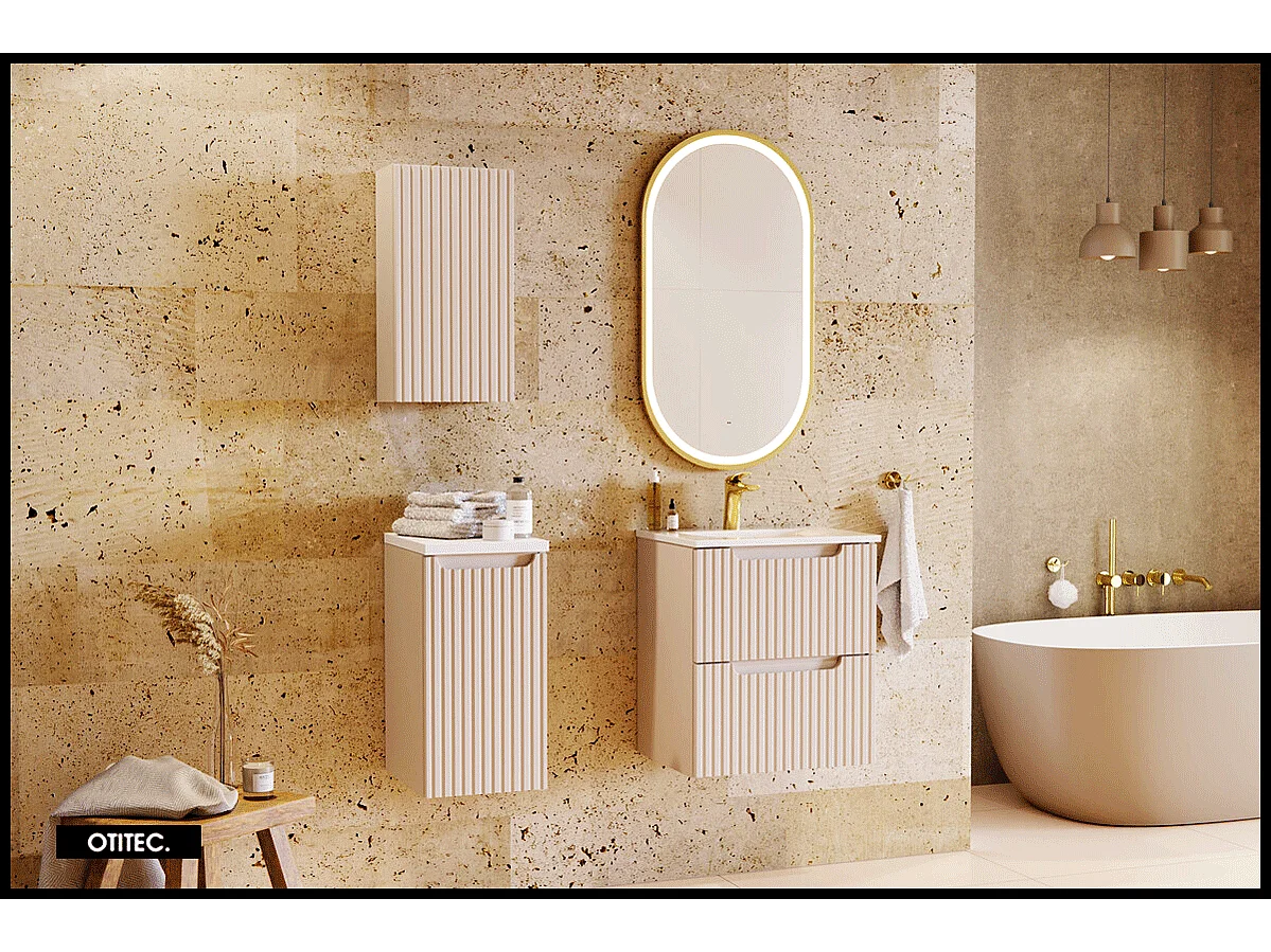 Meuble haut de salle de bain - 55 cm - Cachemire Mat - VOLTA