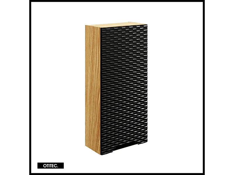 Meuble haut de salle de bain de 75 cm - Noir - 1 porte - SEA