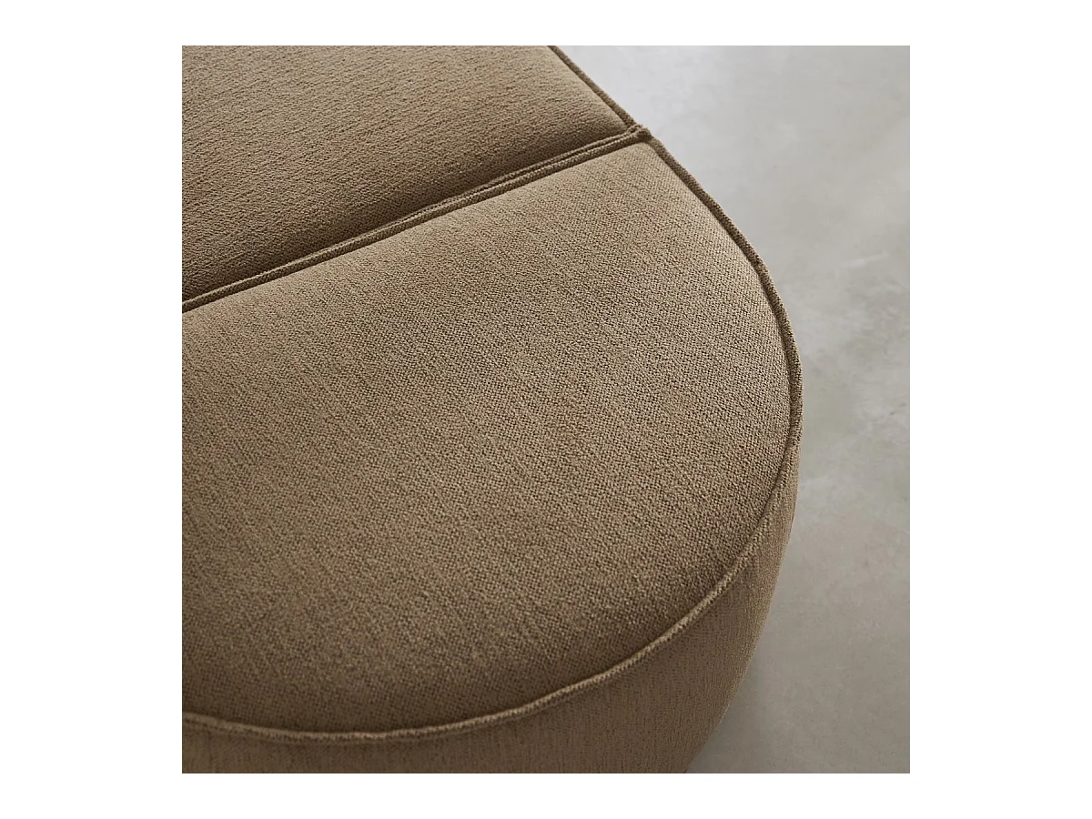 Repose-pieds en tissu camel Dario, 1 place