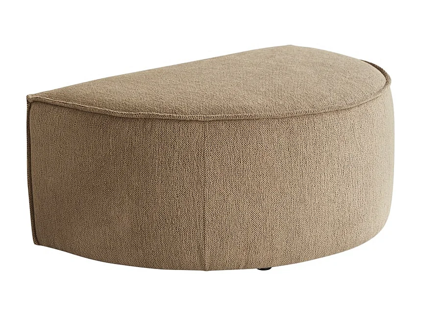 Fußhocker Dario mit camelfarbenem Stoffbezug, Einsitzer