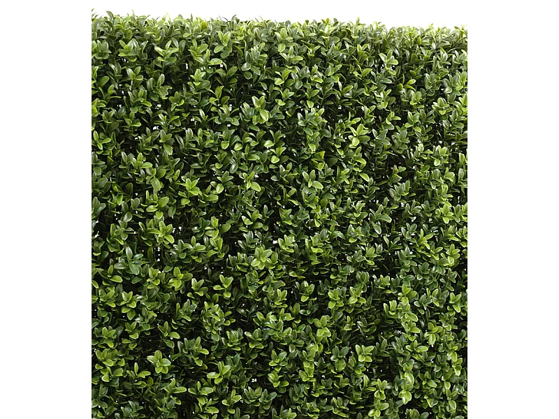 Plante artificielle haute gamme Spécial extérieur/Buis artificiel Haie de structure en métal coloris vert - Dim : 100 x 25 x 100 cm