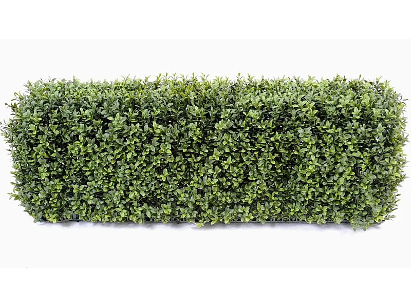 Plante artificielle haute gamme Spécial extérieur/Buis artificiel Haie de structure en métal coloris vert - Dim : 62 x 25 x 95 cm