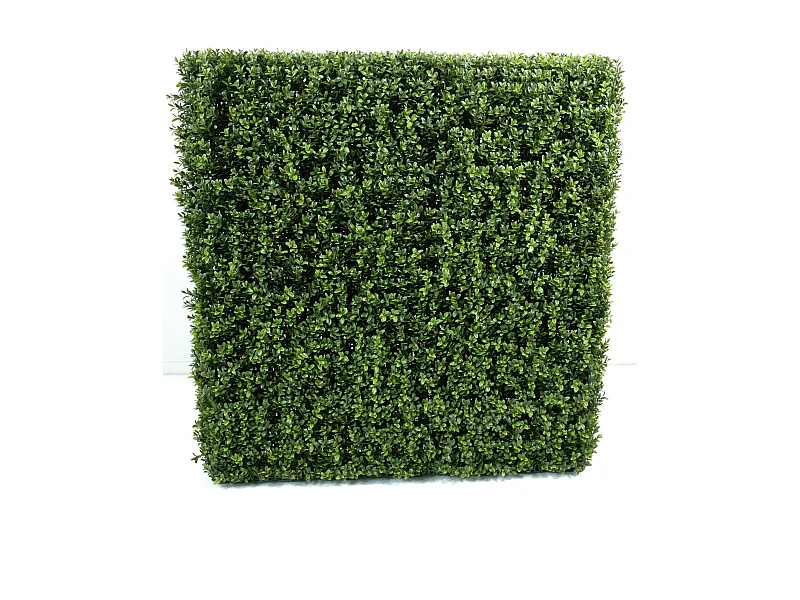 Plante artificielle haute gamme Spécial extérieur/Buis artificiel Haie de structure en métal coloris vert - Dim : 185 x 35 x 100 cm