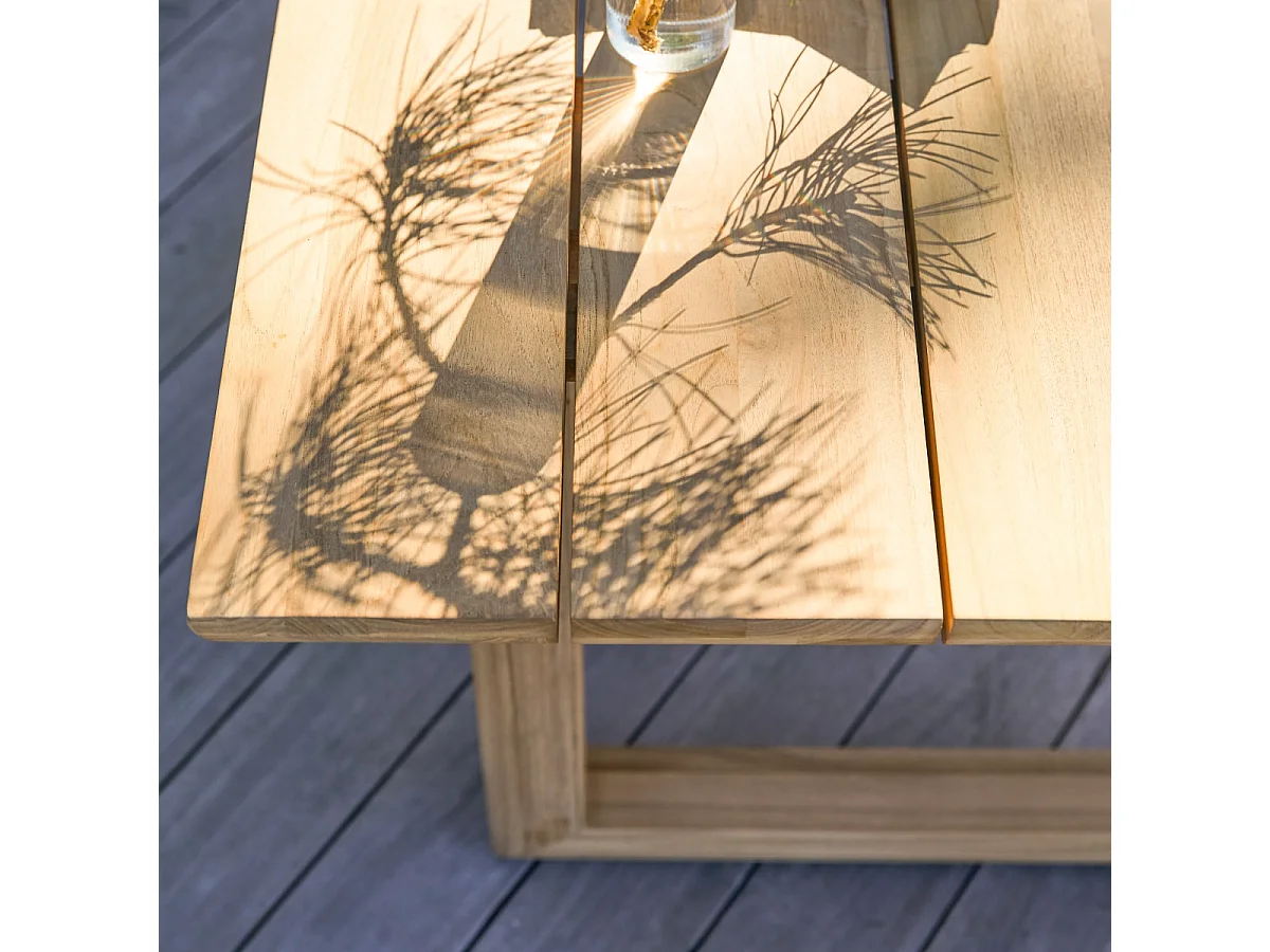 Table de jardin en bois de teck massif 245 Noah