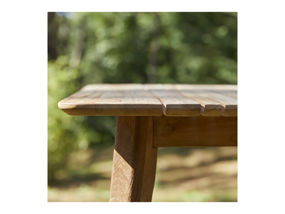 Gartentisch Katrine aus recyceltem Teakholz 200