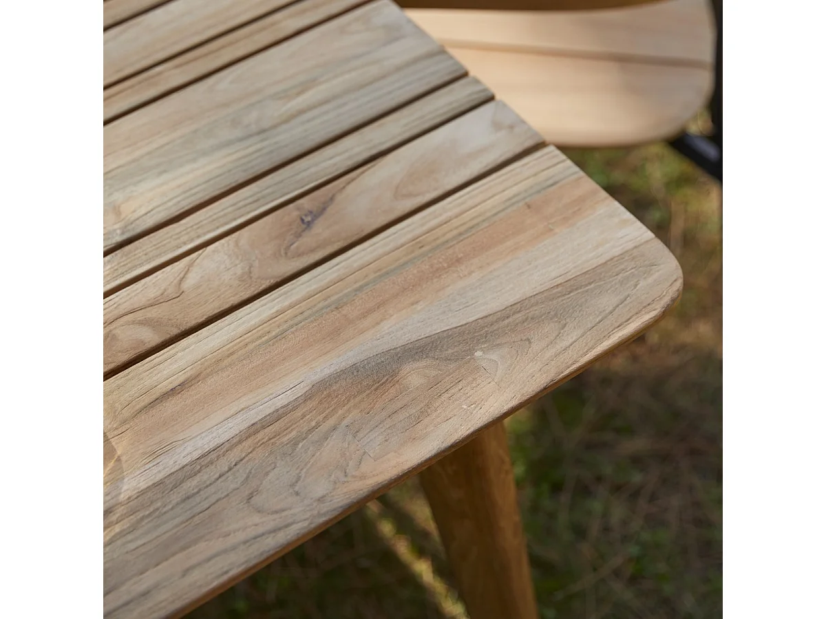 Table de jardin en bois de teck recyclé 200 Katrine