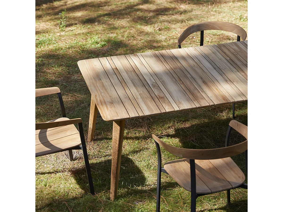 Table de jardin en bois de teck recyclé 200 Katrine