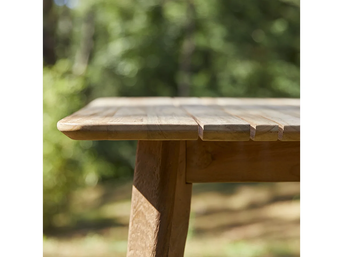 Table de jardin en bois de teck recyclé 200 Katrine