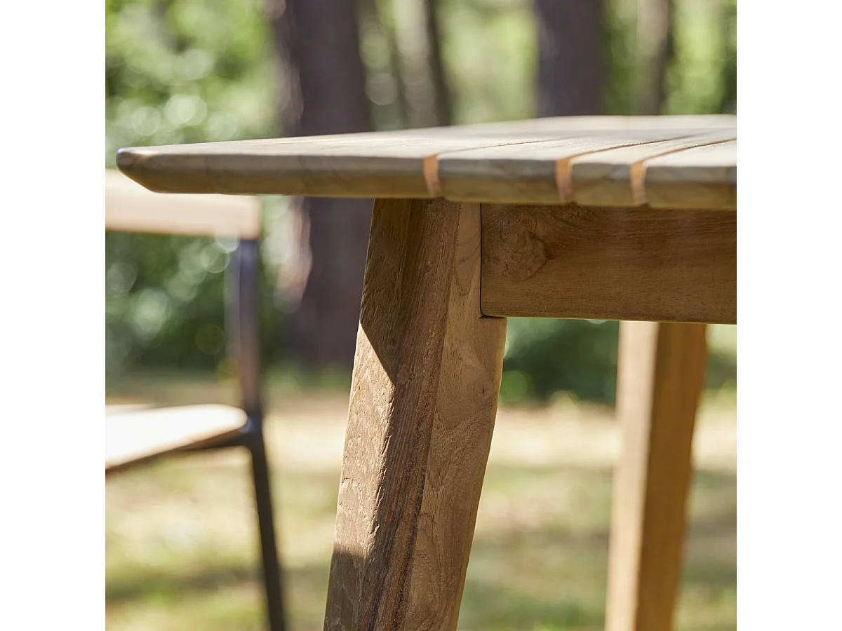 Table de jardin en bois de teck recyclé 200 Katrine