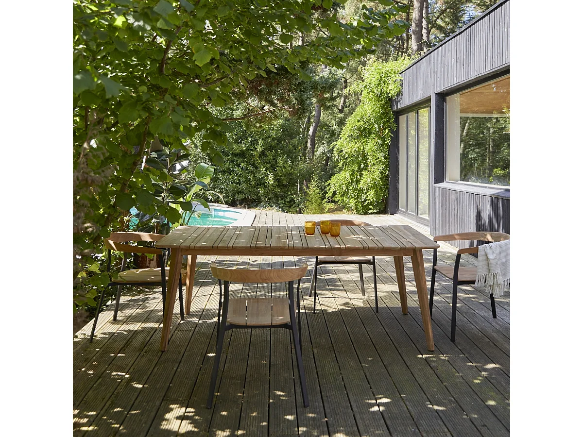 Tavolo da giardino in legno di teak riciclato 200 Katrine