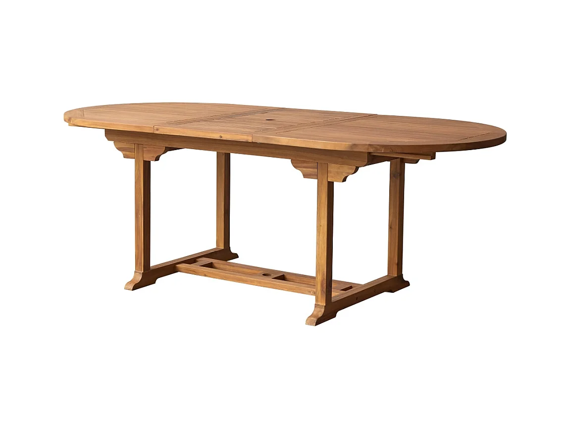 Table d'extérieur extensible ovale en bois d'acacia 6-8 pers 160 Capri
