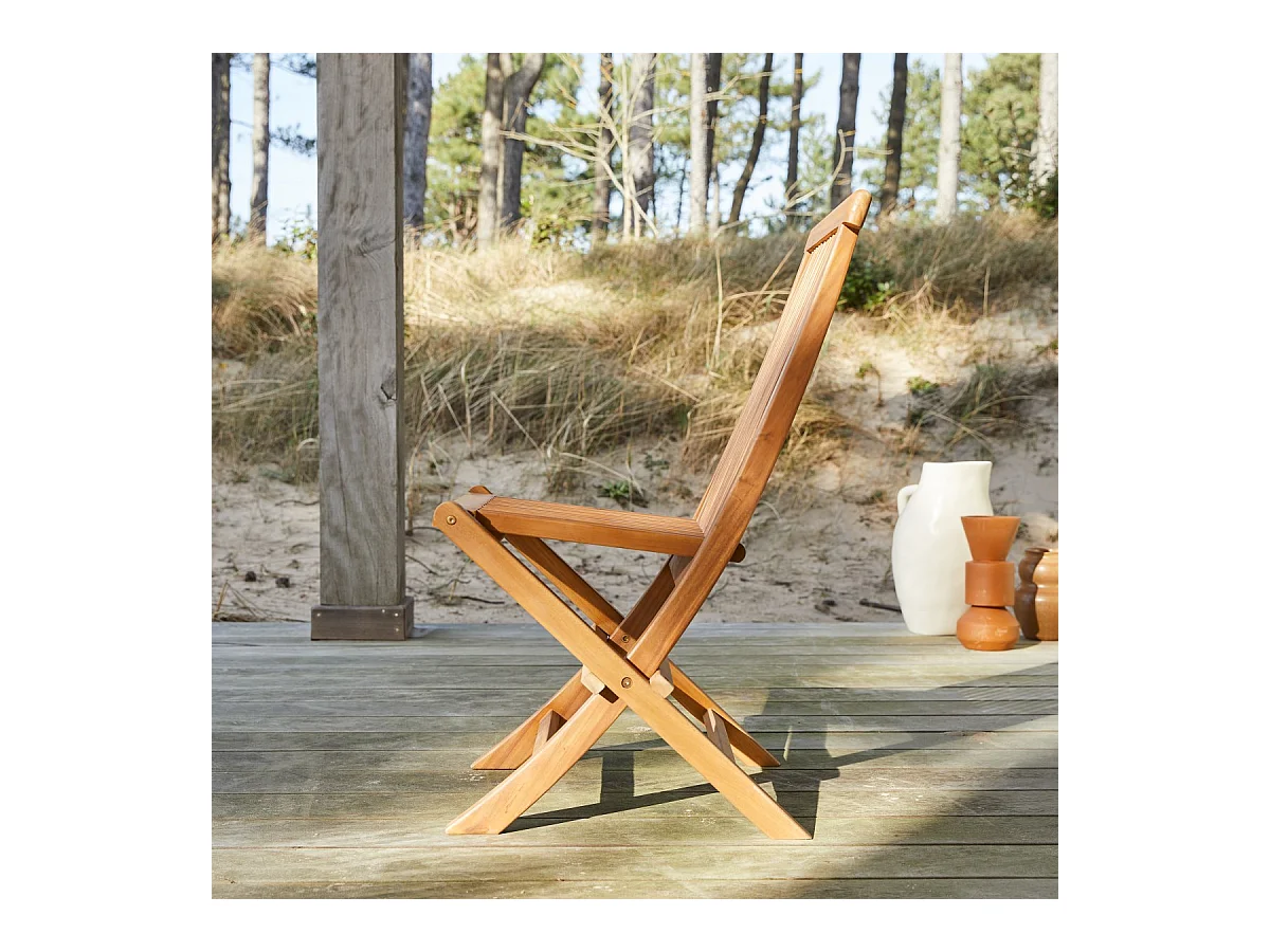 Set di 2 sedie da esterno in legno di acacia Capri