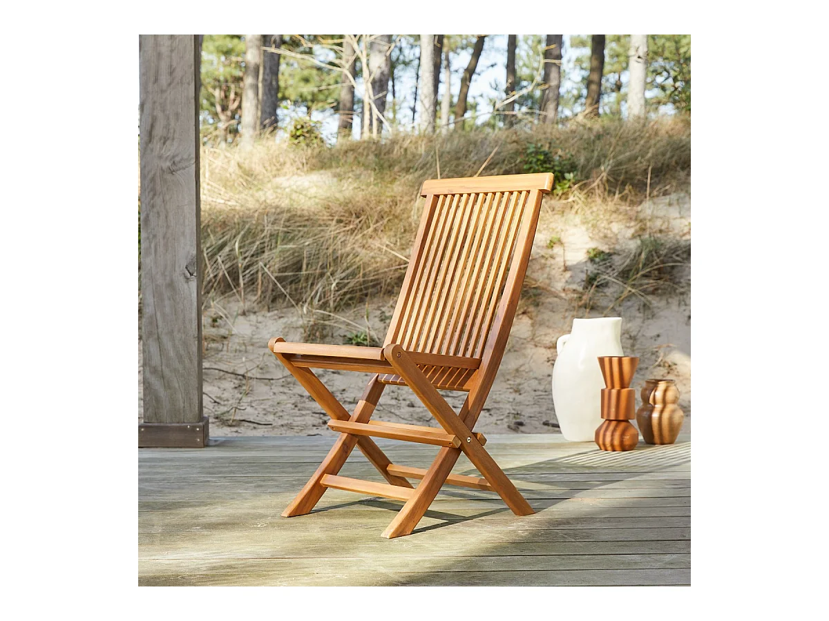 Set di 2 sedie da esterno in legno di acacia Capri