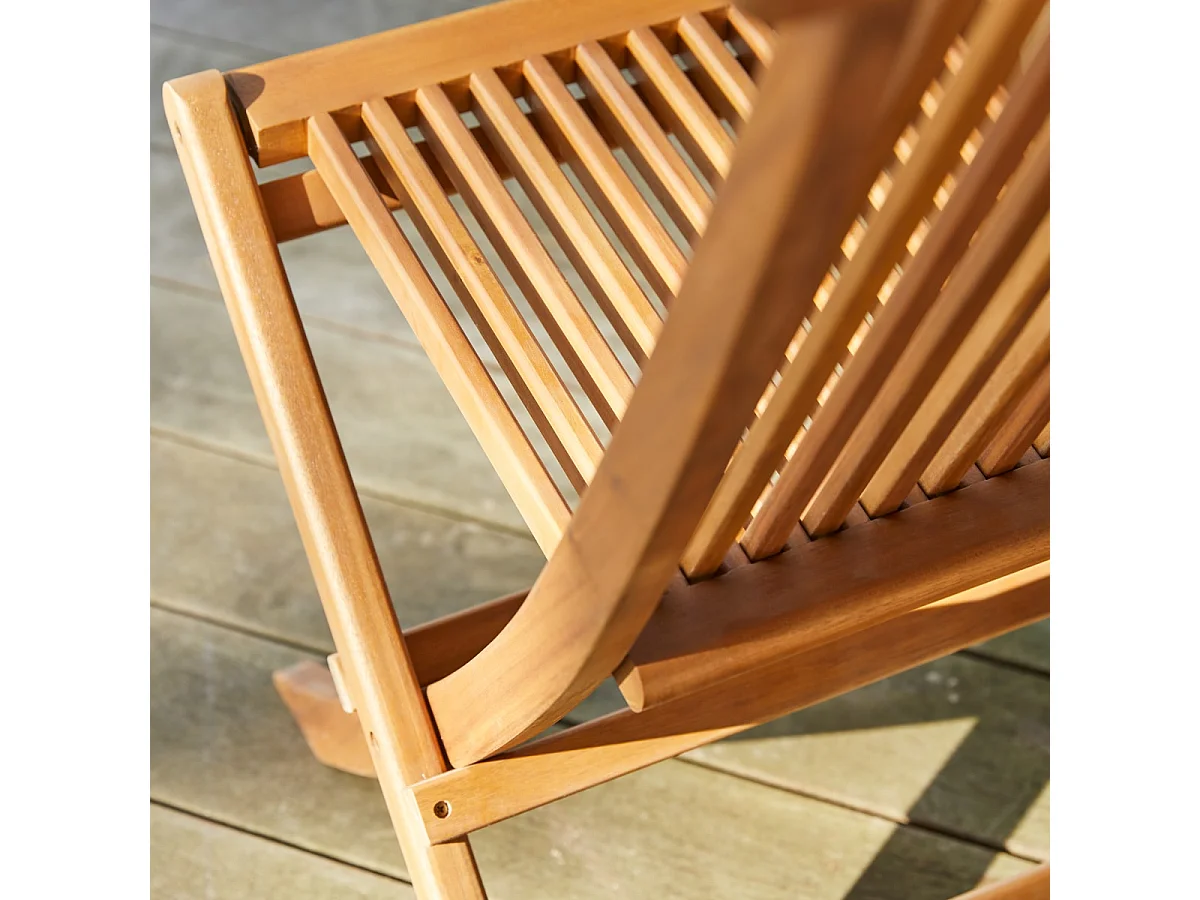 Set di 2 sedie da esterno in legno di acacia Capri