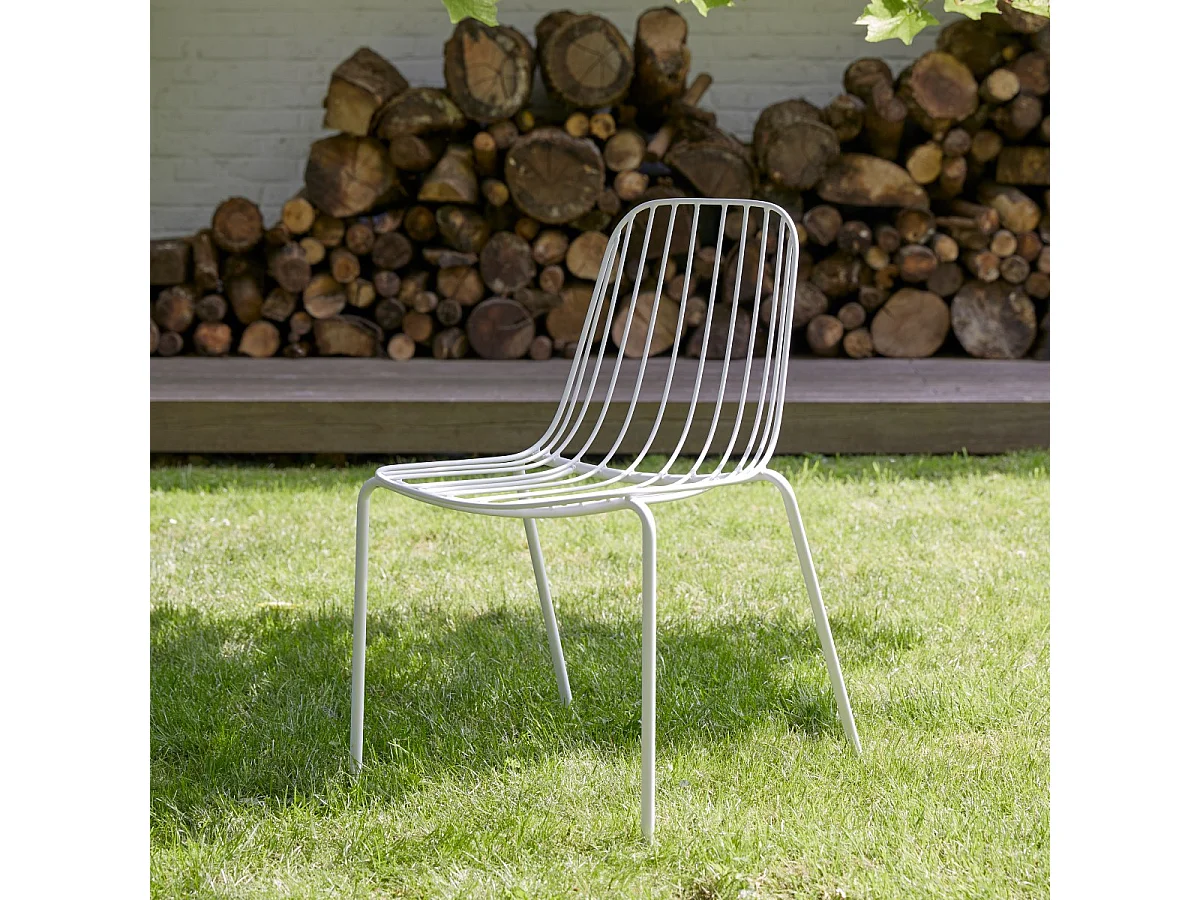 Sedia da giardino in metallo  verniciato Arty white