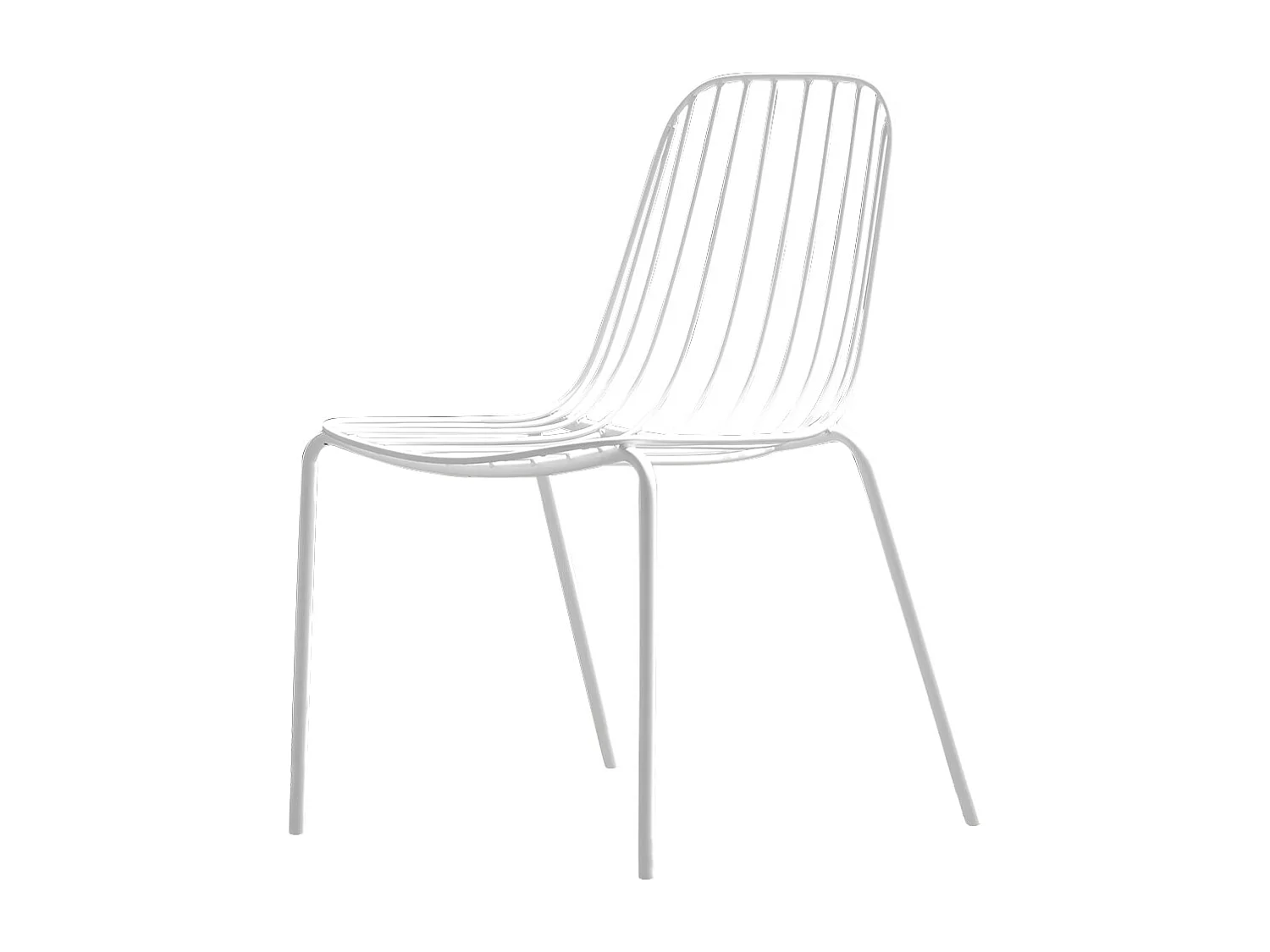 Sedia da giardino in metallo  verniciato Arty white