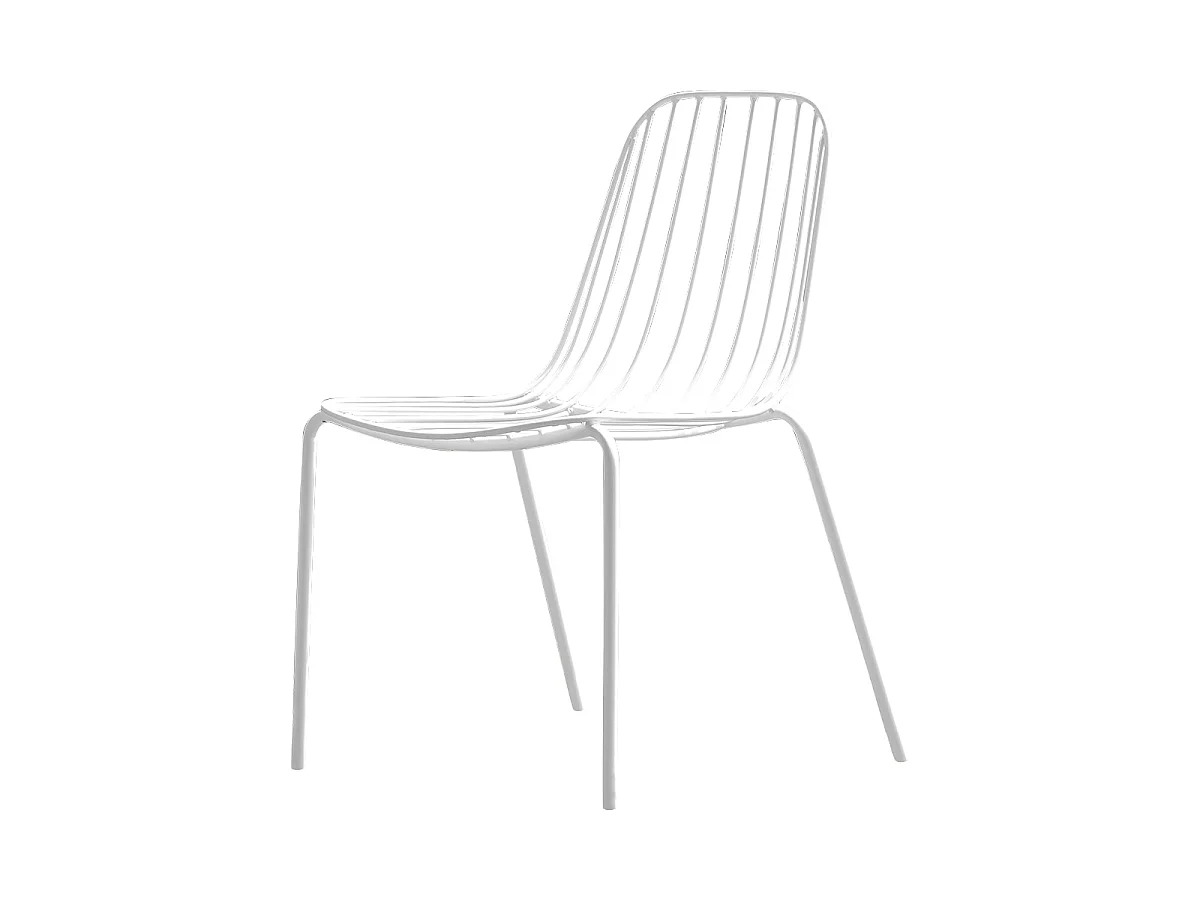 Sedia da giardino in metallo  verniciato Arty white
