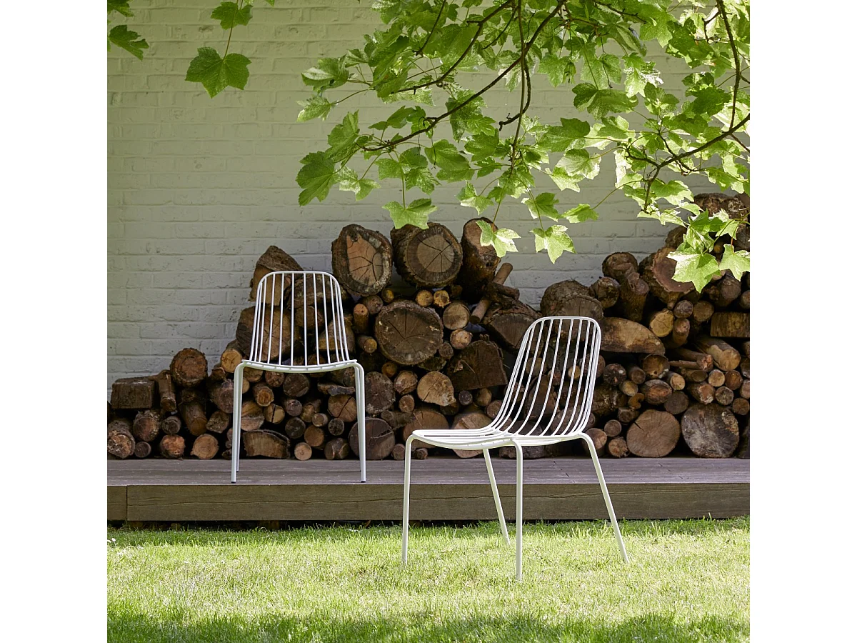 Sedia da giardino in metallo  verniciato Arty white