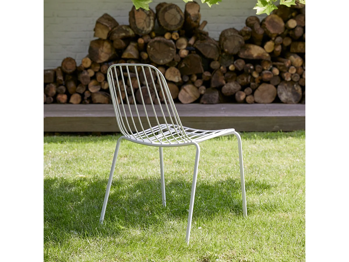 Sedia da giardino in metallo  verniciato Arty white