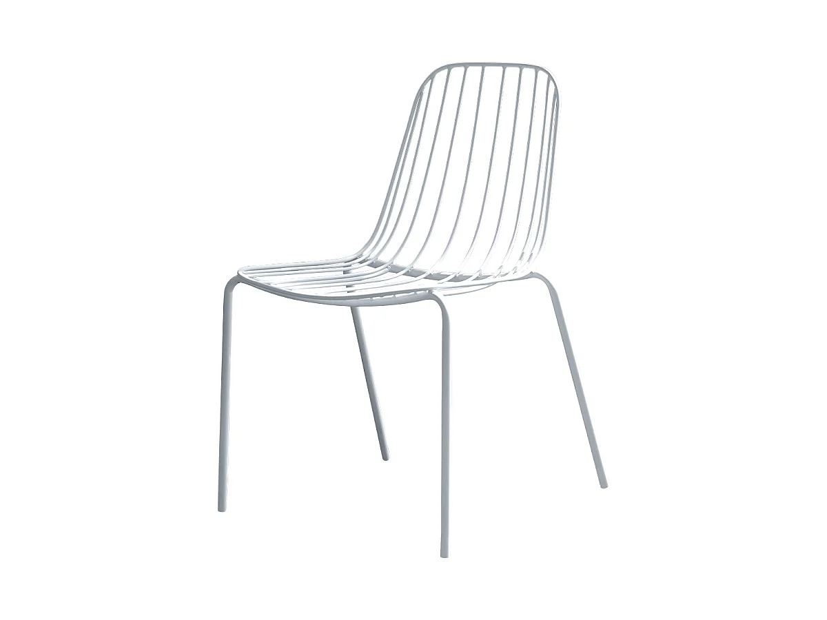 Sedia da giardino in metallo  verniciato Arty white