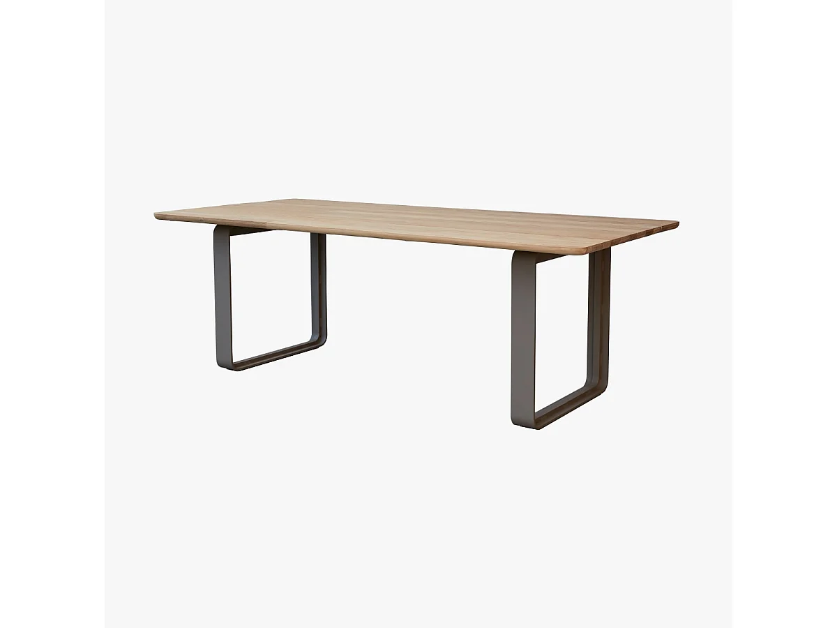 Table de jardin en bois de teck massif et aluminium Harper 6/8 pers.