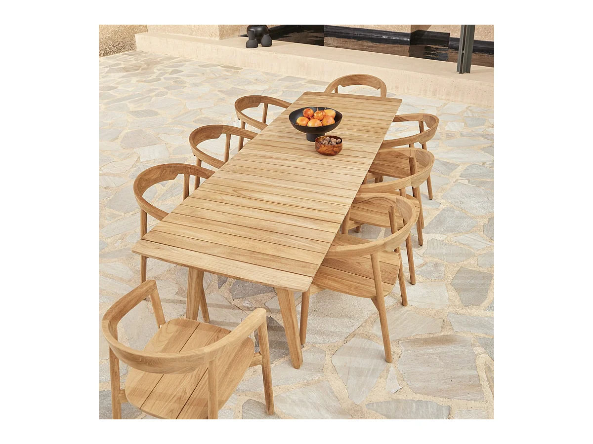 Gartentisch Antioni aus massivem Teakholz 8/10 Pers.
