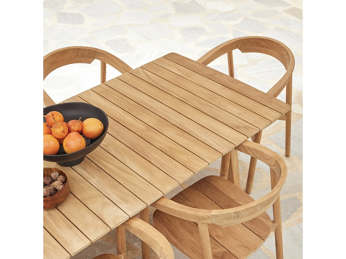 Tavolo da giardino in legno di teak massello Antioni 8/10 pers.