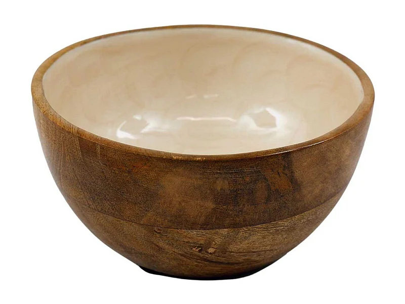 Bol en manguier et émail Nacre 11 cm