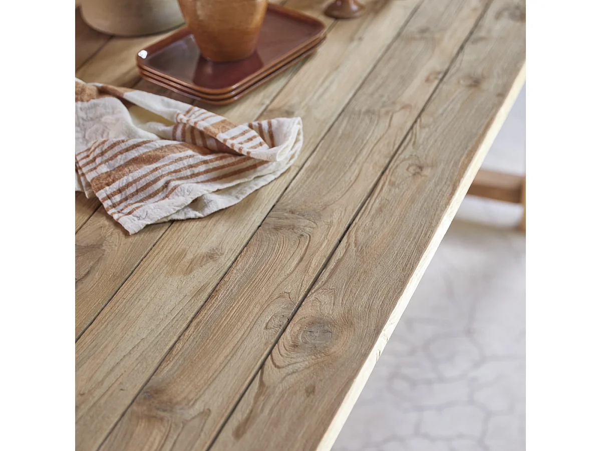 Tavolo da giardino in legno di teak massello riciclato 200 Teresa