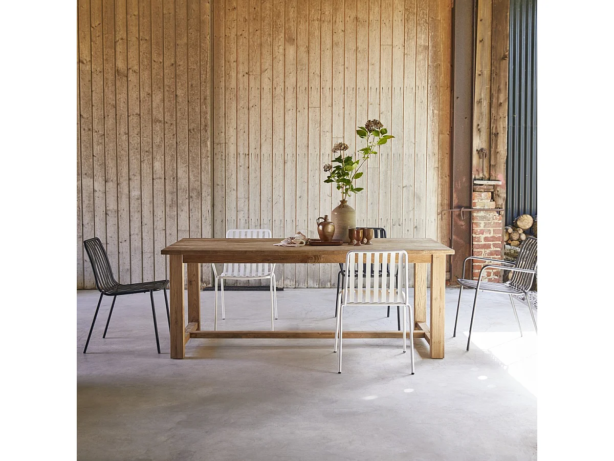 Gartentisch Teresa aus massivem, recyceltem Teakholz 200 cm