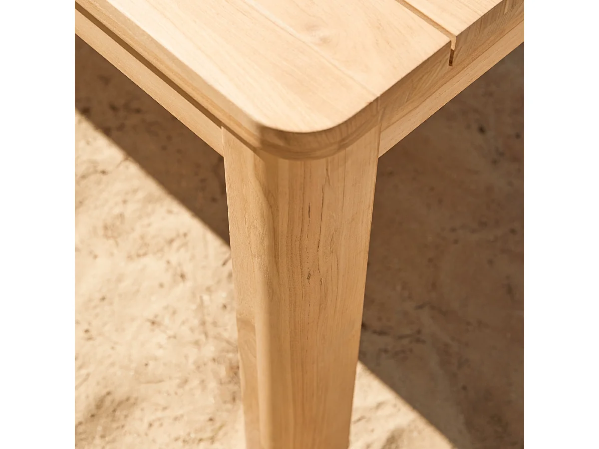 Tavolo da giardino in legno di teak massello 205 Leon