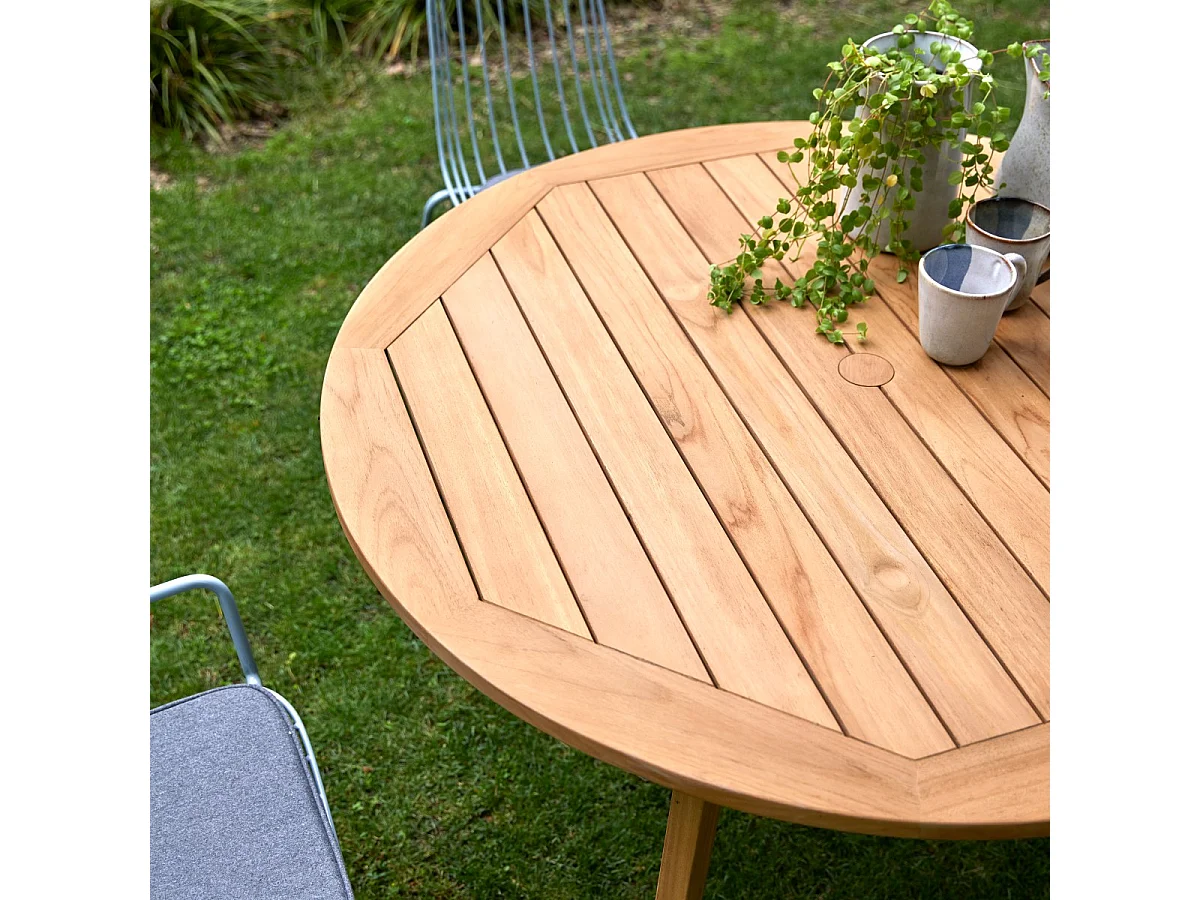 Table de jardin en bois de teck 120 Mila