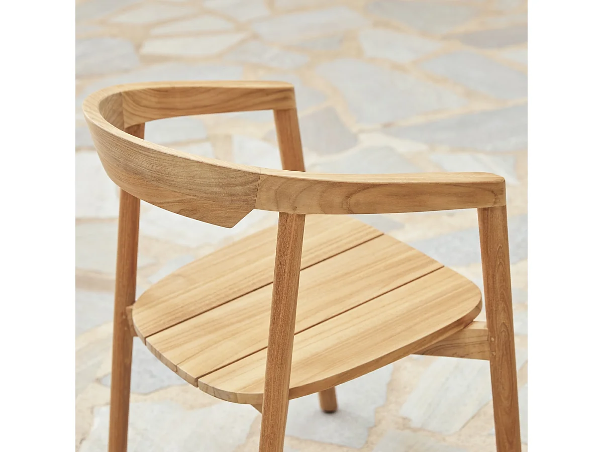 Sedia da giardino in legno di teak massello Francia