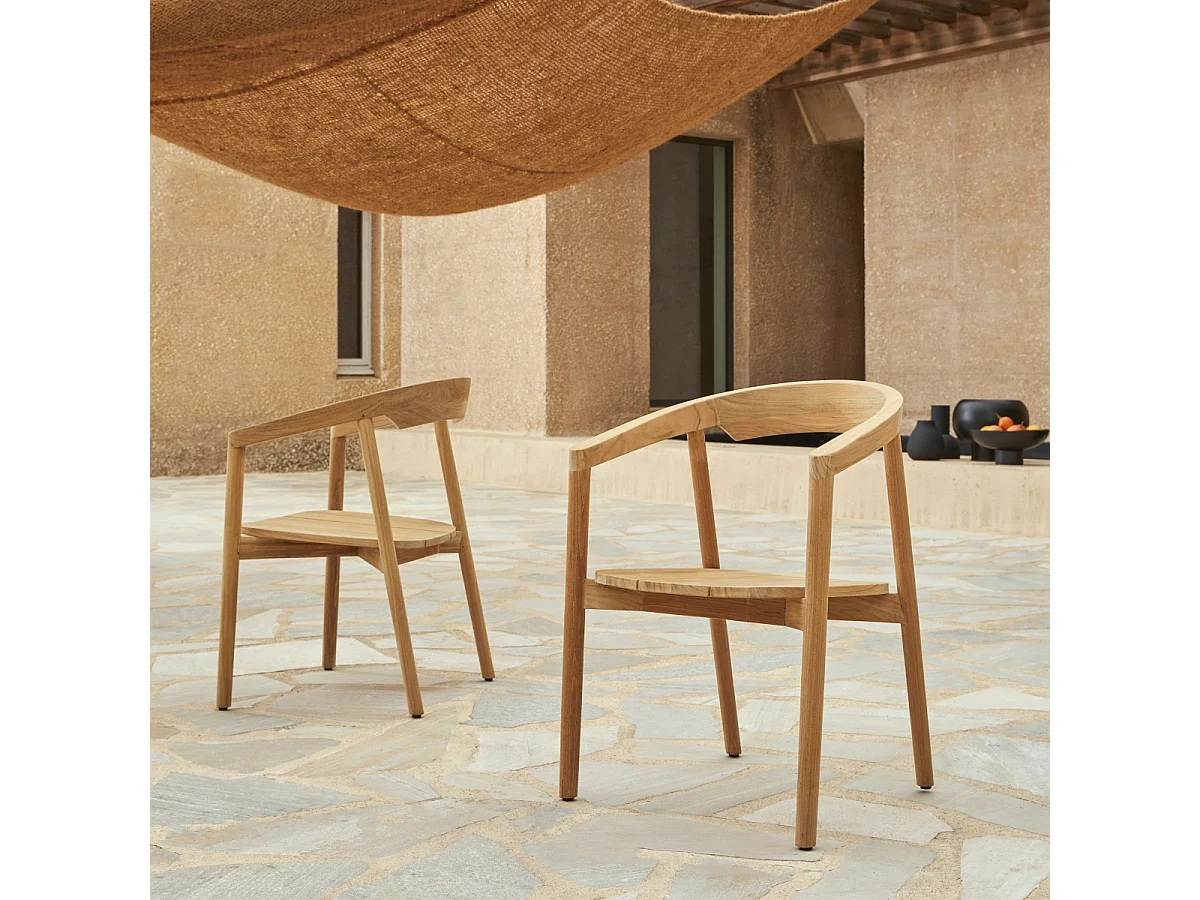 Gartenstuhl Francia aus massivem Teakholz