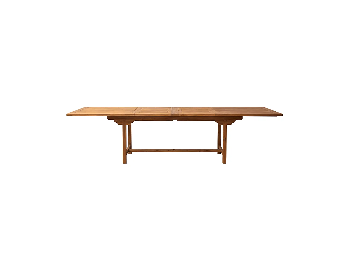 Capri - Rectangular solid acacia extending garden table