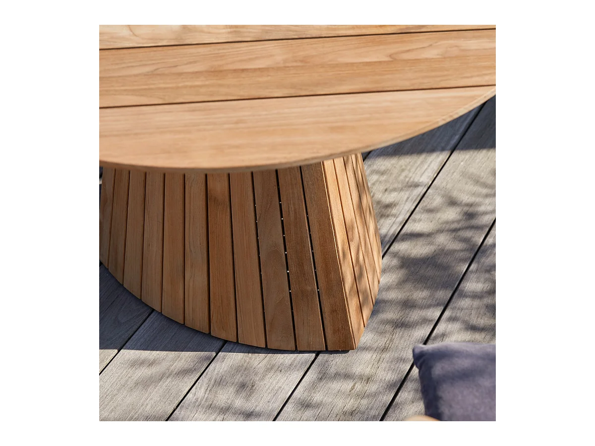 Runder Gartentisch Paloma aus massivem Teakholz 6 Pers.