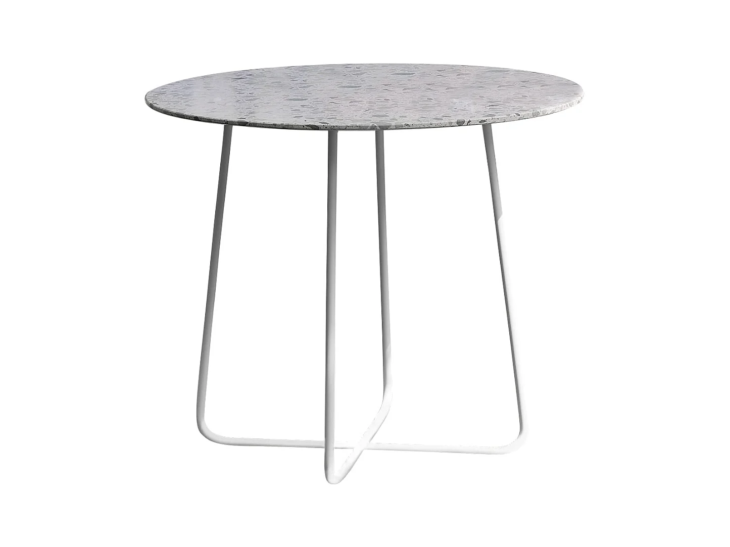 Runder Gartentisch Premium-Terrazzo und Metall 90 Elio grün