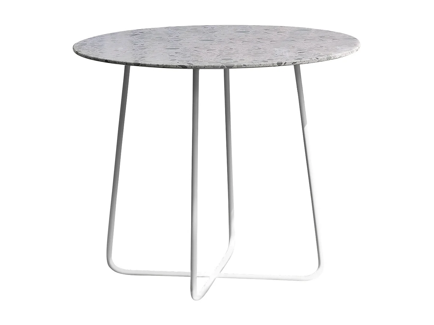 Runder Gartentisch Premium-Terrazzo und Metall 90 Elio grün