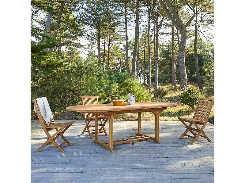 Ovaler Outdoor Tisch aus Akazienholz Capri 180