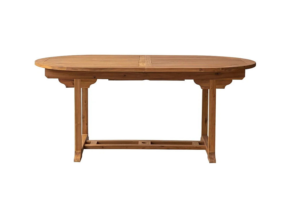 Table d'extérieur extensible ovale en bois d'acacia 7-9 pers 180 Capri